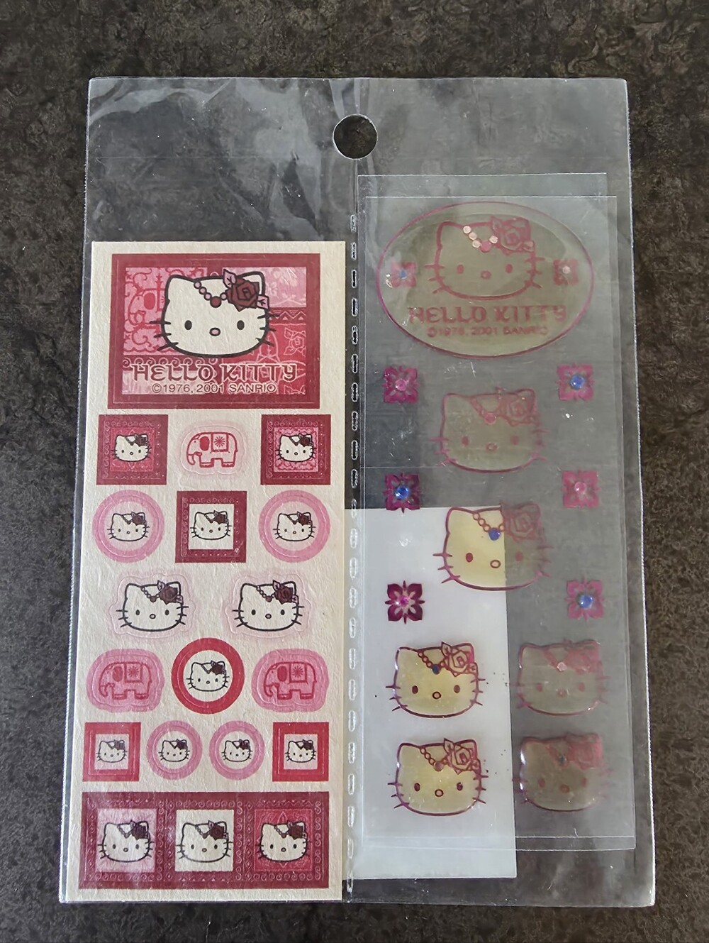 Sanrio Hello Kitty Stickers 2 Sheets 2001 Vintage